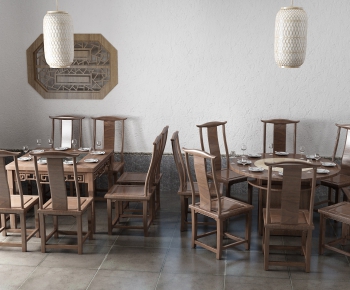 New Chinese Style Dining Table And Chairs-ID:387811151