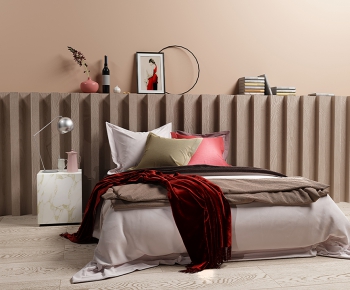 Nordic Style Double Bed-ID:326930855