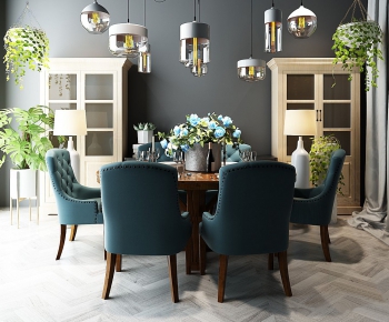American Style Dining Table And Chairs-ID:986286756