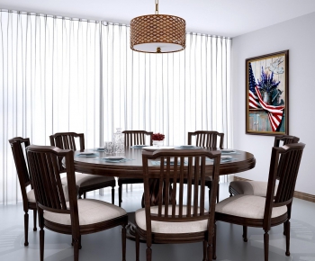 American Style Dining Table And Chairs-ID:771926856