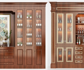 Simple European Style Wine Cabinet-ID:195288355