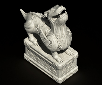 中式神兽雕塑-ID:870284817