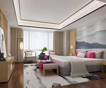 New Chinese Style Bedroom-ID:104345633