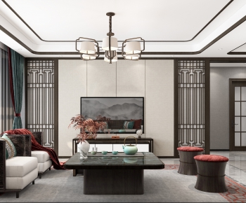 New Chinese Style A Living Room-ID:211243223