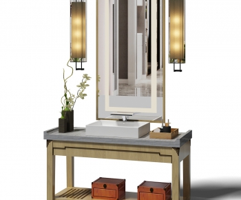 New Chinese Style Bathroom Cabinet-ID:411226437