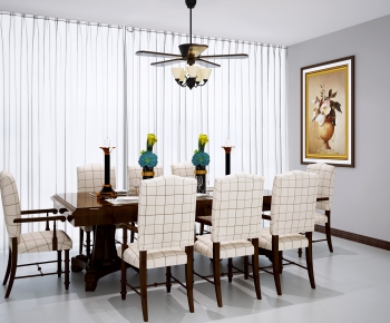 American Style Dining Table And Chairs-ID:626217414