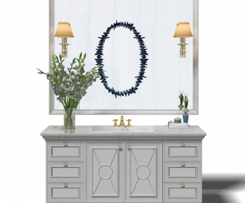 Simple European Style Bathroom Cabinet-ID:387240587