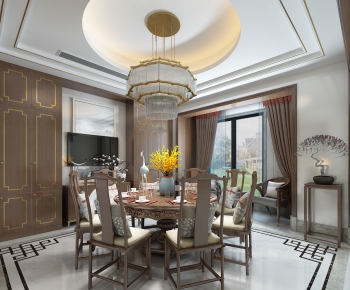 New Chinese Style Dining Room-ID:657335131