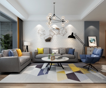 Nordic Style A Living Room-ID:999319566