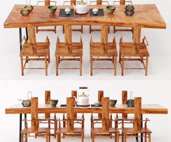 Chinese Style Tea Tables And Chairs-ID:300652921