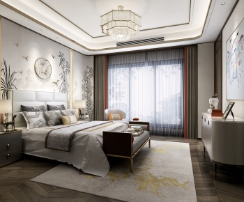 New Chinese Style Bedroom-ID:857018562