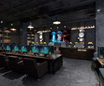 Industrial Style Internet Cafe-ID:190201357