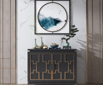 New Chinese Style Side Cabinet/Entrance Cabinet-ID:984709839
