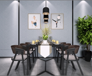 Modern Dining Table And Chairs-ID:620589151