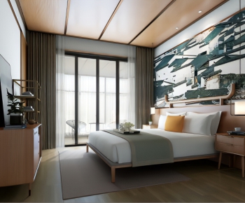 New Chinese Style Bedroom-ID:793169292