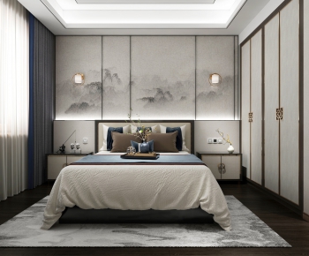 New Chinese Style Bedroom-ID:321565771
