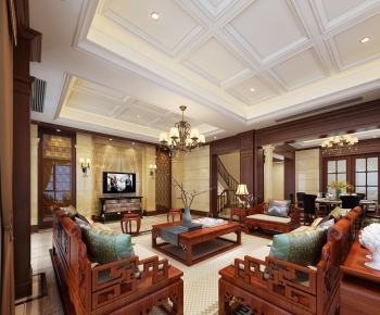 Chinese Style A Living Room-ID:409974389