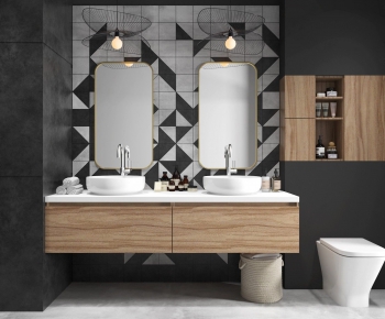 Nordic Style Bathroom Cabinet-ID:608697612
