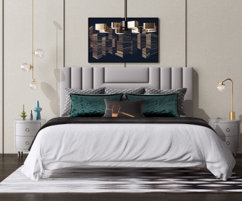 New Chinese Style Double Bed-ID:550850145