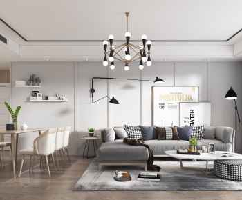 Nordic Style A Living Room-ID:639849452