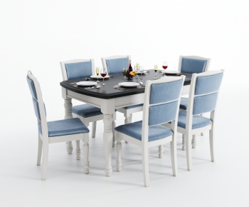 American Style Dining Table And Chairs-ID:221611869