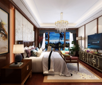 New Chinese Style Bedroom-ID:603344465