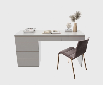 Modern Computer Desk And Chair-ID:573856982