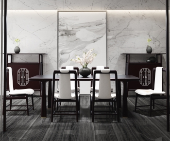 New Chinese Style Dining Table And Chairs-ID:390739138