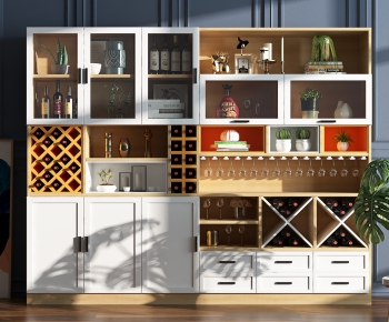 Nordic Style Wine Cabinet-ID:775001249