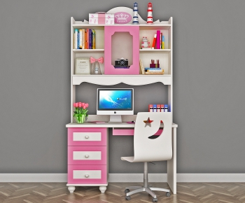 Modern Computer Desk And Chair-ID:582223658