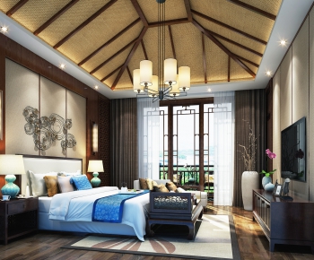 New Chinese Style Bedroom-ID:360614274