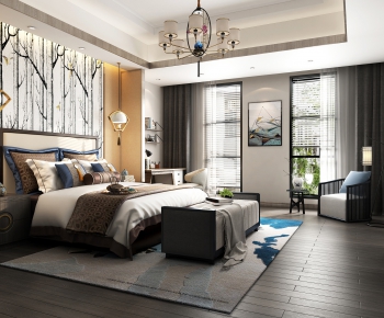 New Chinese Style Bedroom-ID:358490586