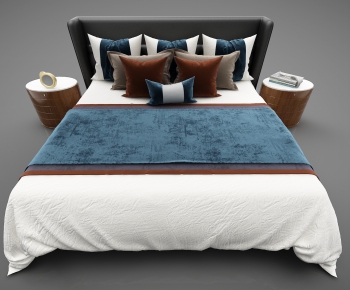 Modern Double Bed-ID:229977988
