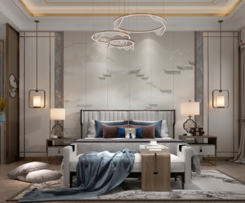 New Chinese Style Bedroom-ID:143280858