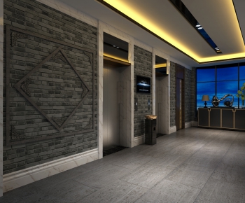 New Chinese Style Elevator Hall-ID:771581475