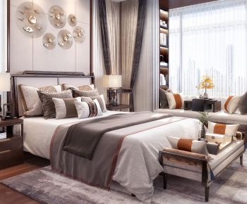 New Chinese Style Bedroom-ID:747863912