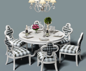 Simple European Style Dining Table And Chairs-ID:480177215