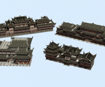 Chinese Style Ancient Architectural Buildings-ID:436212748