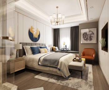 New Chinese Style Bedroom-ID:265439165