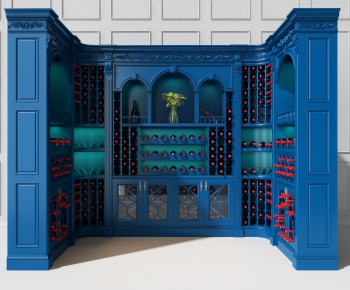 Simple European Style Wine Cabinet-ID:854206521