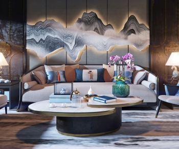 New Chinese Style Sofa Combination-ID:417175853