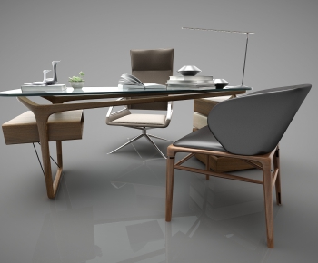 Modern Computer Desk And Chair-ID:485676112