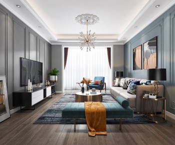 Modern A Living Room-ID:437301342