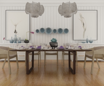 Nordic Style Dining Table And Chairs-ID:244664817