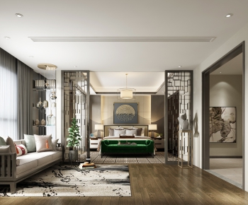 New Chinese Style Bedroom-ID:987654316