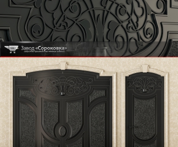 European Style Solid Wood Door-ID:534632759