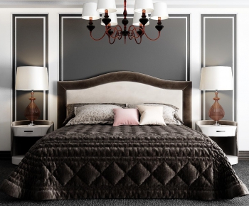 Simple European Style Double Bed-ID:719629674