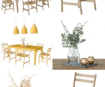 Nordic Style Dining Table And Chairs-ID:582332579