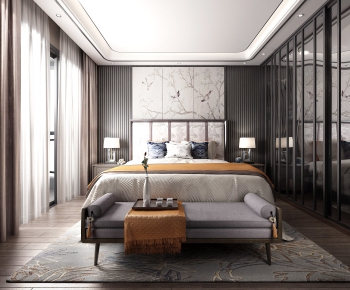 New Chinese Style Bedroom-ID:502280169