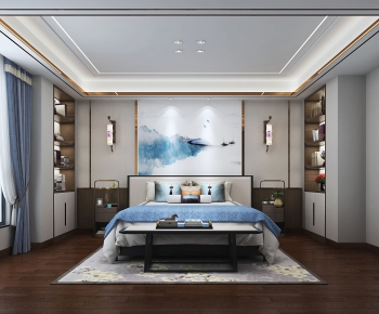 New Chinese Style Bedroom-ID:731738352